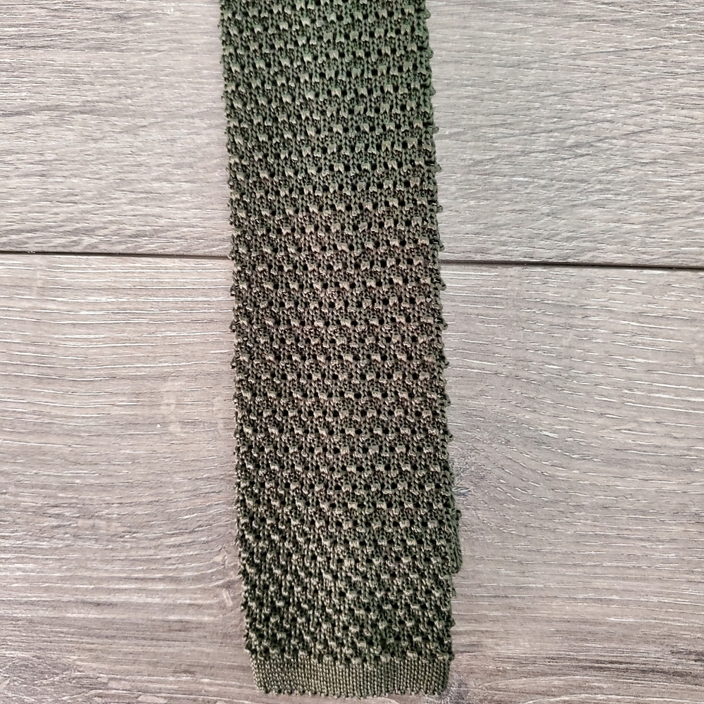 Todd Snyder Olive Silk Knit Tie
